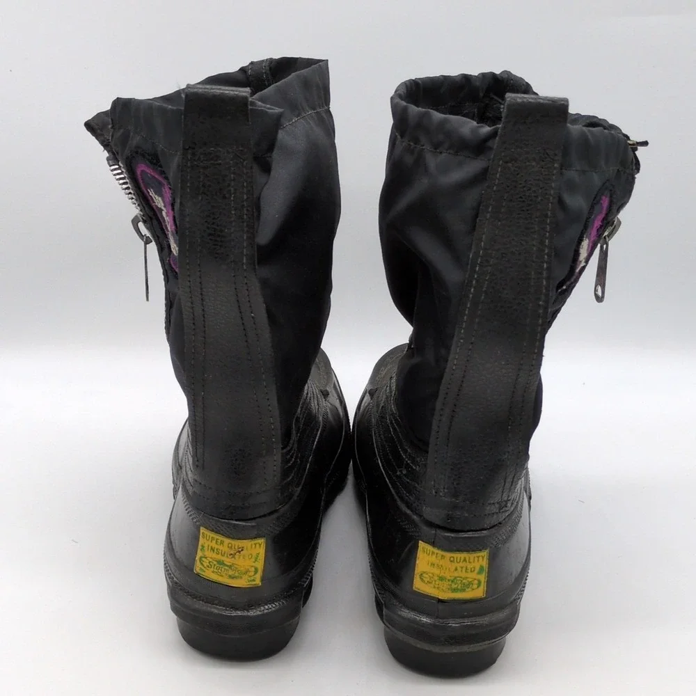 Vintage Arctic Cat Shoes Mens Black 8 Insulated Winter Boots The Cat Was‎ Here